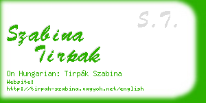szabina tirpak business card